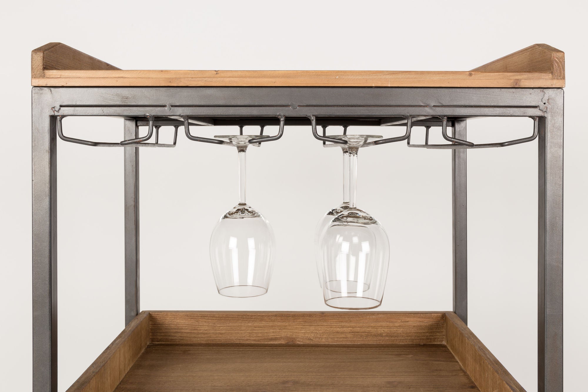 Edgar Natural Fir Wood Drinks Open Drinks Cabinet